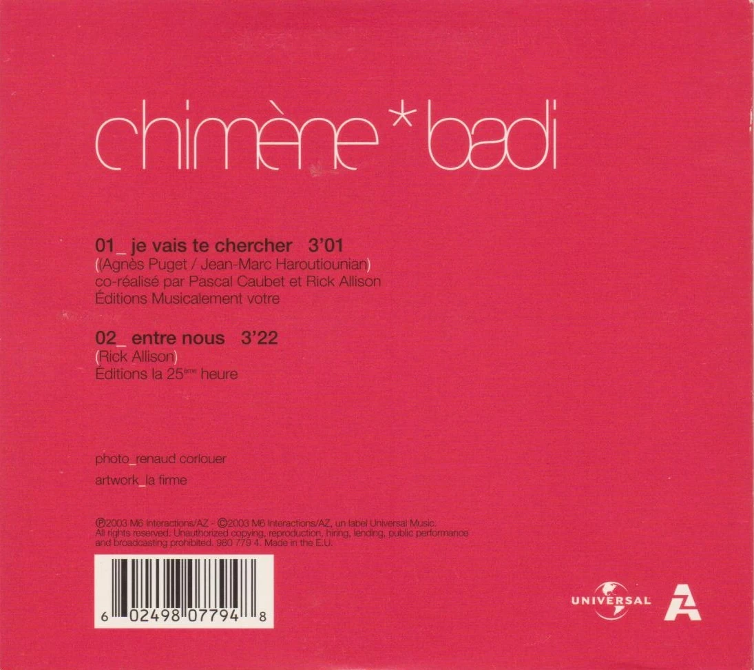 🌟 Chimène Badi – Je vais te chercher 2003 - Ultra-rare Limited Edition! – photo 2